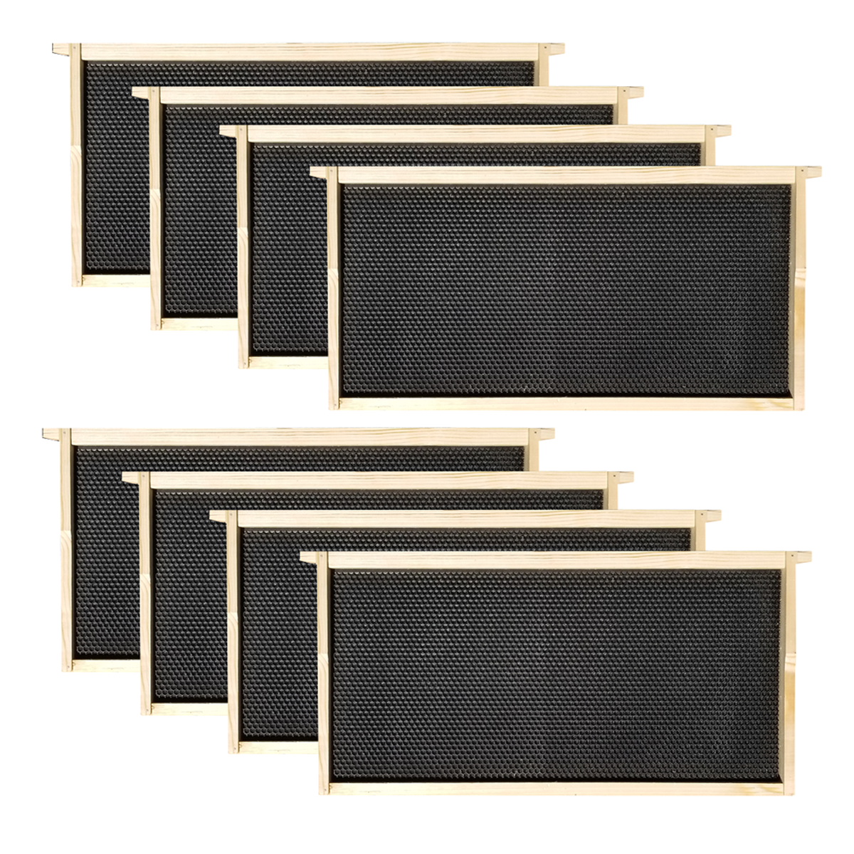 8 Frame Complete Beehive Kit – Amish-Made with 2 Deep & 1 Medium Boxes, Frames & Wax-Coated Foundations