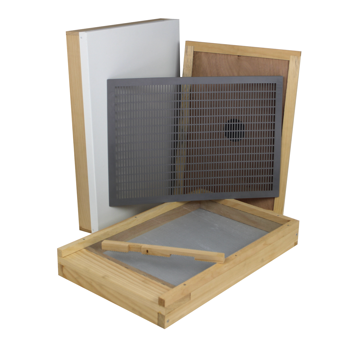 8 Frame Hive Base Kit – Amish-Made Telescoping Top, Inner Cover, Screened Bottom & Queen Excluder (No Assembly Needed)