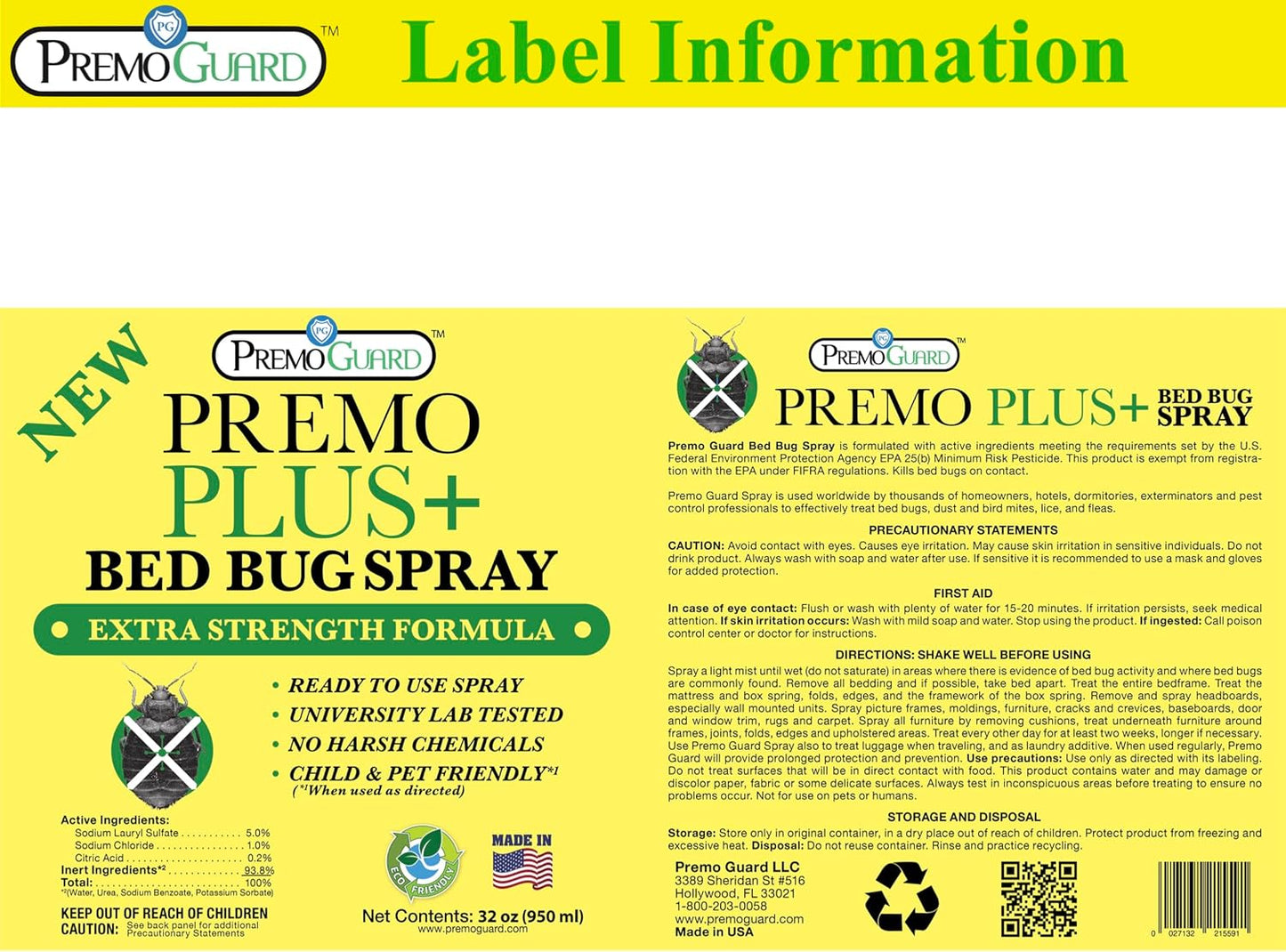 Bed Bug Plus  - All Natural Non-Toxic - By Premo Guard - Premo Natural Products ~ Blessings Grow Meadows