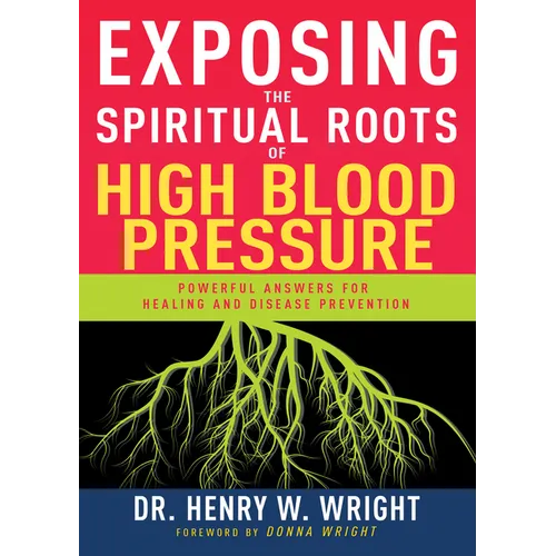 Paperback book titled "Exposing the Spiritual Roots of High Blood Pressure" by splitShops, focusing on healing and disease prevention.