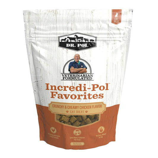 Dr. Pol Incredi-Pol Favorites Crunchy Shell/Creamy Center Chicken Flavor Cat Treats, 5 oz. Bag - Blessings Grow Meadows