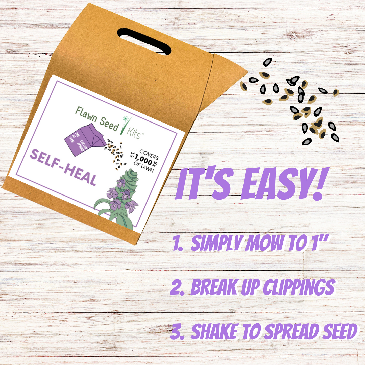 Self-Heal "Heal-All" Eco-Friendly Seeding Kit (Limited Time) - Blessings Grow Meadows