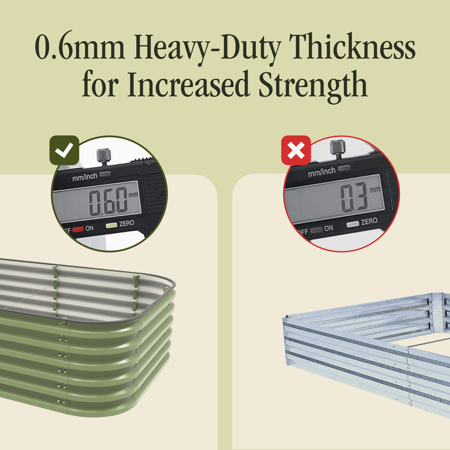 17" Tall 6 In 1 "No Tools Needed" Premium Metal Raised Garden Bed Kit - Gro-Rite Garden Global LLC ~ Blessings Grow Meadows