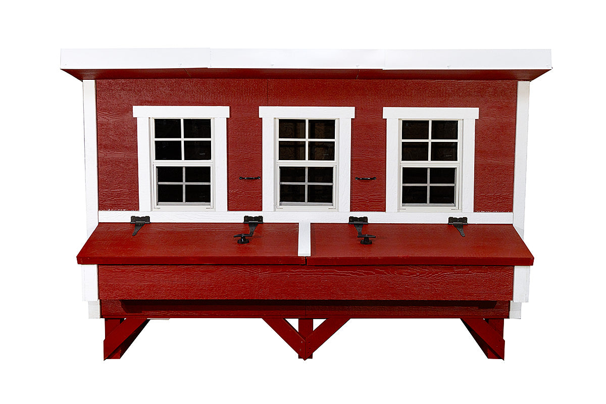 OverEZ XL chicken coop with space for up to 20 chickens, featuring a sturdy wooden structure and secure nesting areas.