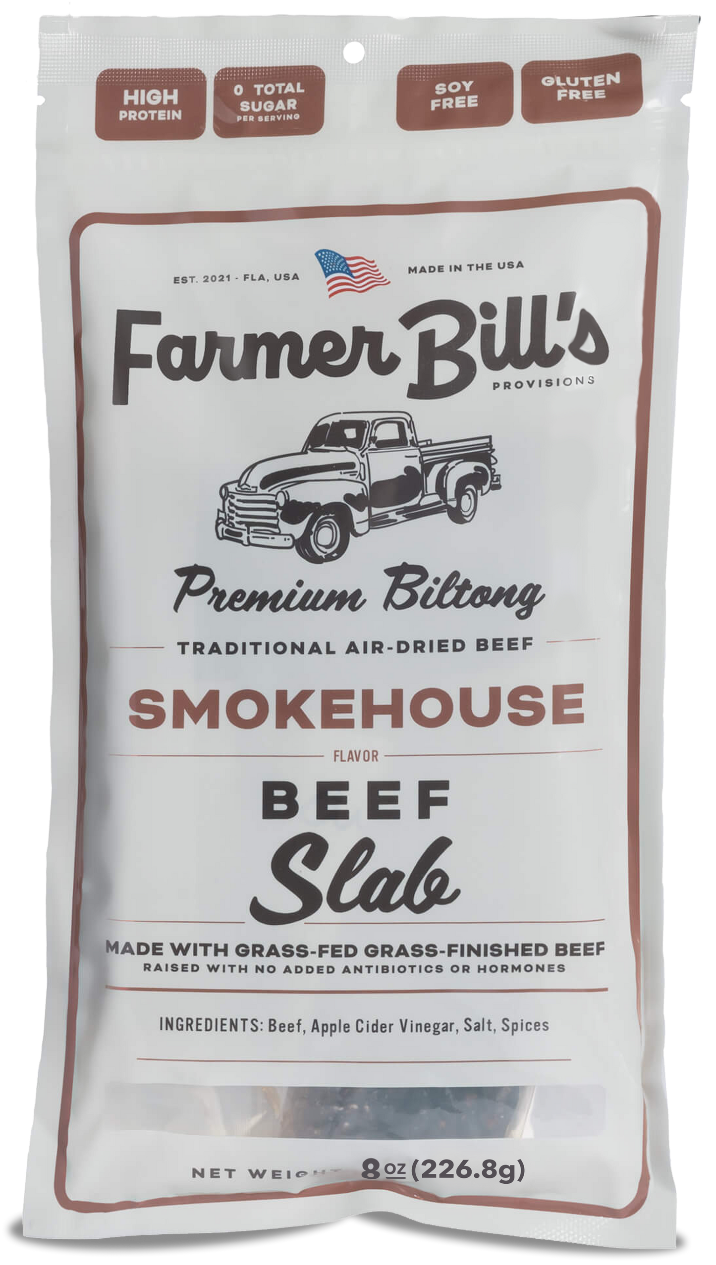 8 oz Smokehouse Beef Biltong Slab - Blessings Grow Meadows -