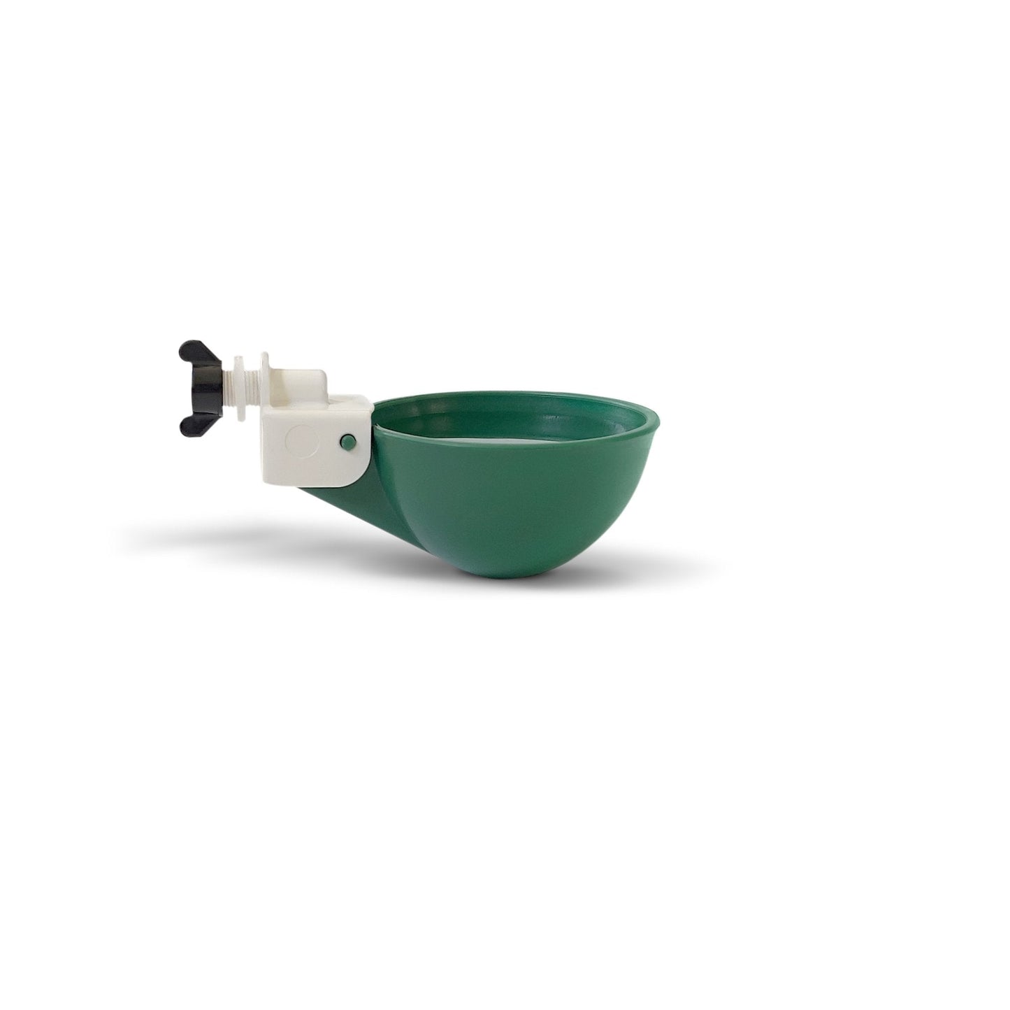The My Pet Chicken Farmight Auto-Filling Poultry Water Cup (pack of 5 or 10) easily mounts to pipes or surfaces, providing an automatic, hassle-free way to keep your chickens hydrated.