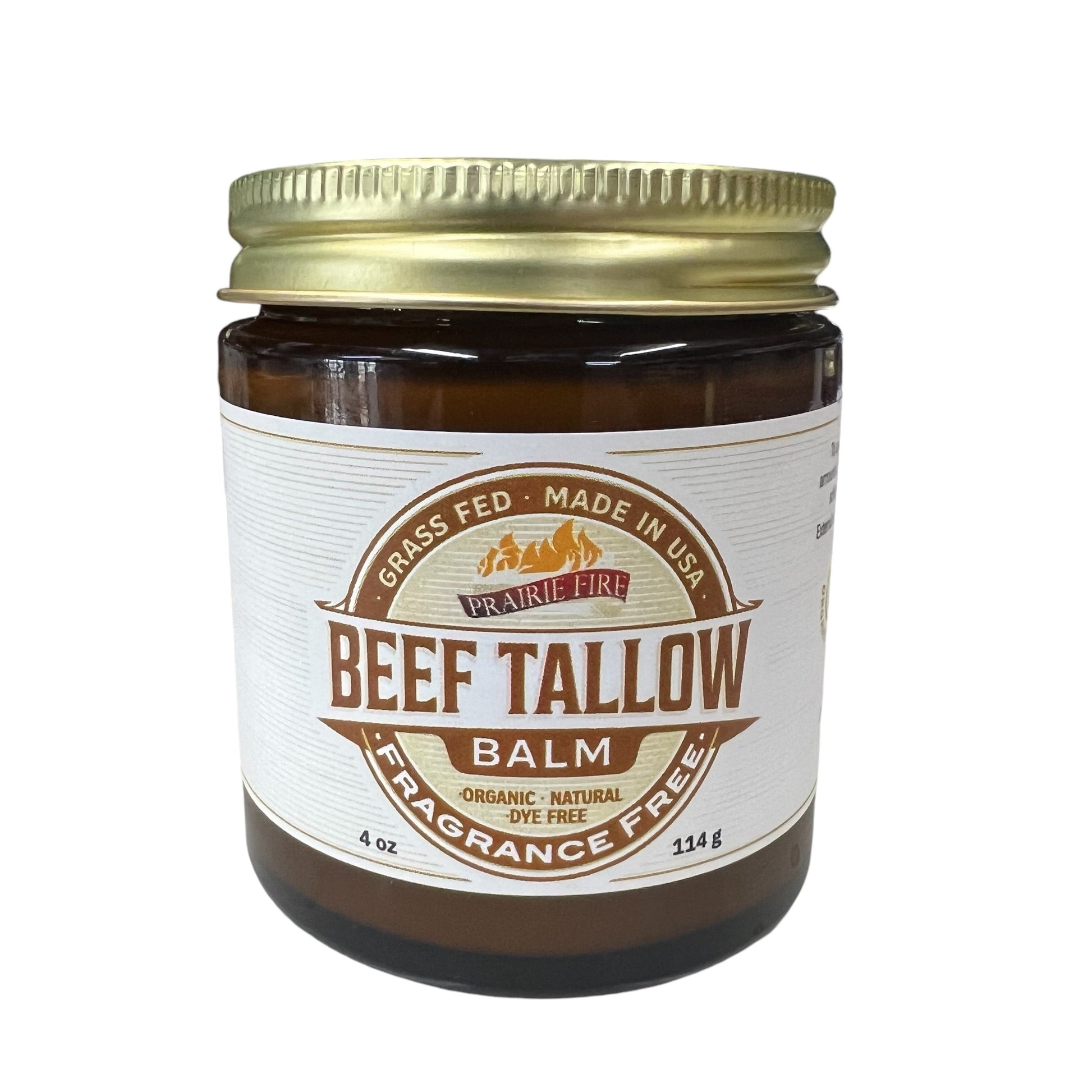 Beef Tallow Balm - 4 oz - Made in USA - Organic Grass Fed and Finished Tallow - Moisturizing Skin Care - Blessings Grow Meadows