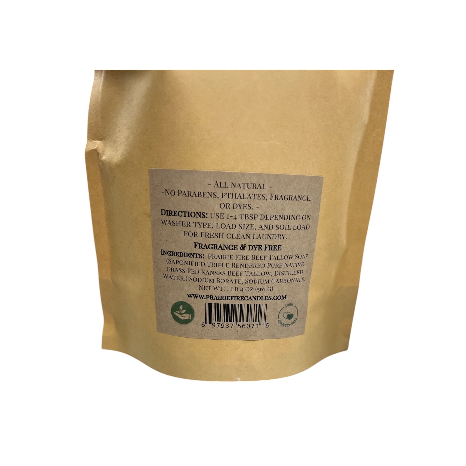 Beef Tallow Organic Laundry Detergent Soap Powder - Made in USA - Fragrance and Dye Free for Sensitive Skin - Blessings Grow Meadows