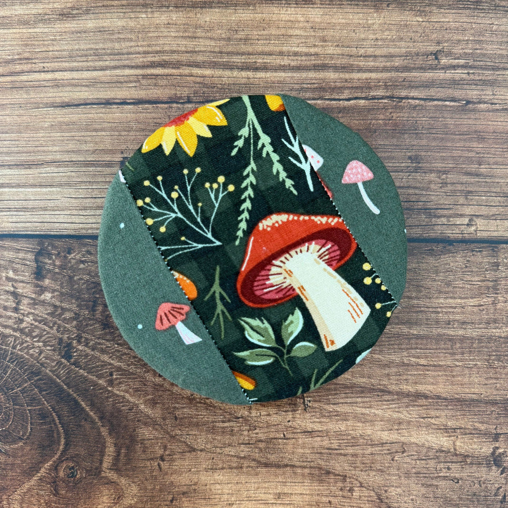 Farmhouse jar covers from Five Oaks Farm with rustic design, suitable for sealing jars and preserving homemade preserves.