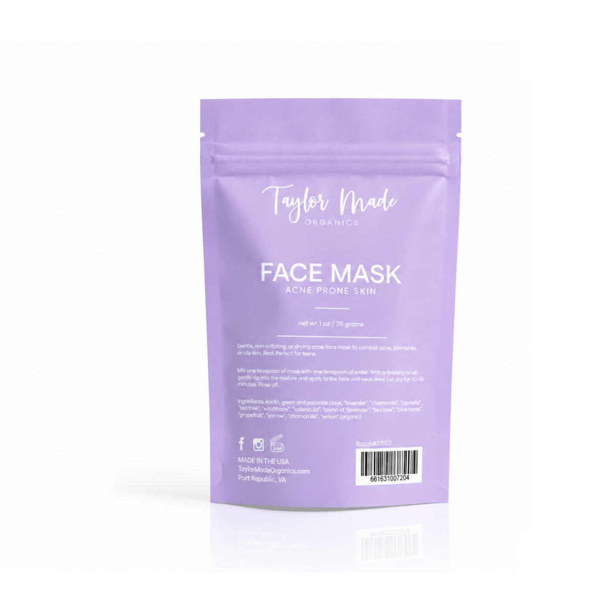 Metter Mask Acne Face Mask | Blessings Grow Meadows