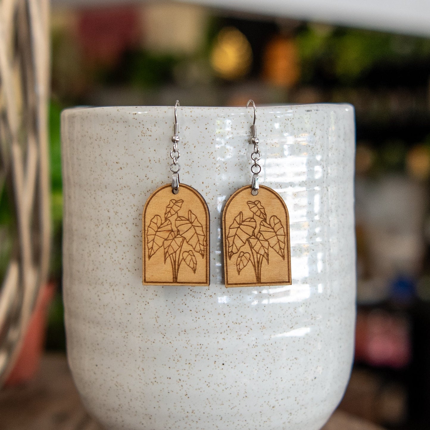 Alocasia Arched Earrings - Blessings Grow Meadows -