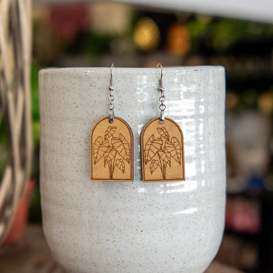 Alocasia Arched Earrings - Blessings Grow Meadows -