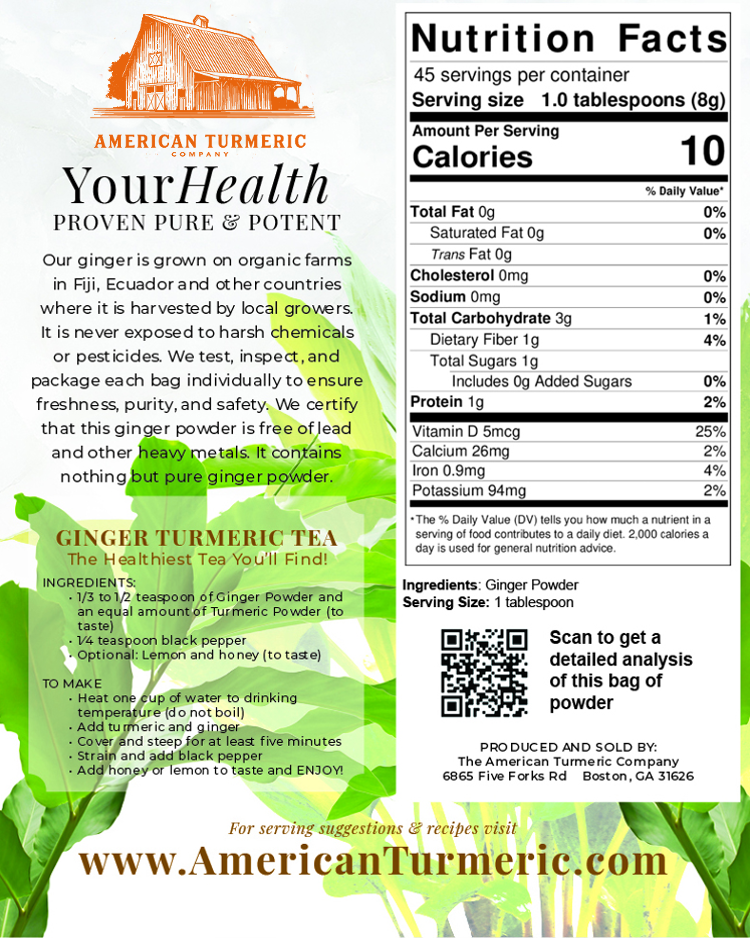 Ginger Root Powder - Blessings Grow Meadows