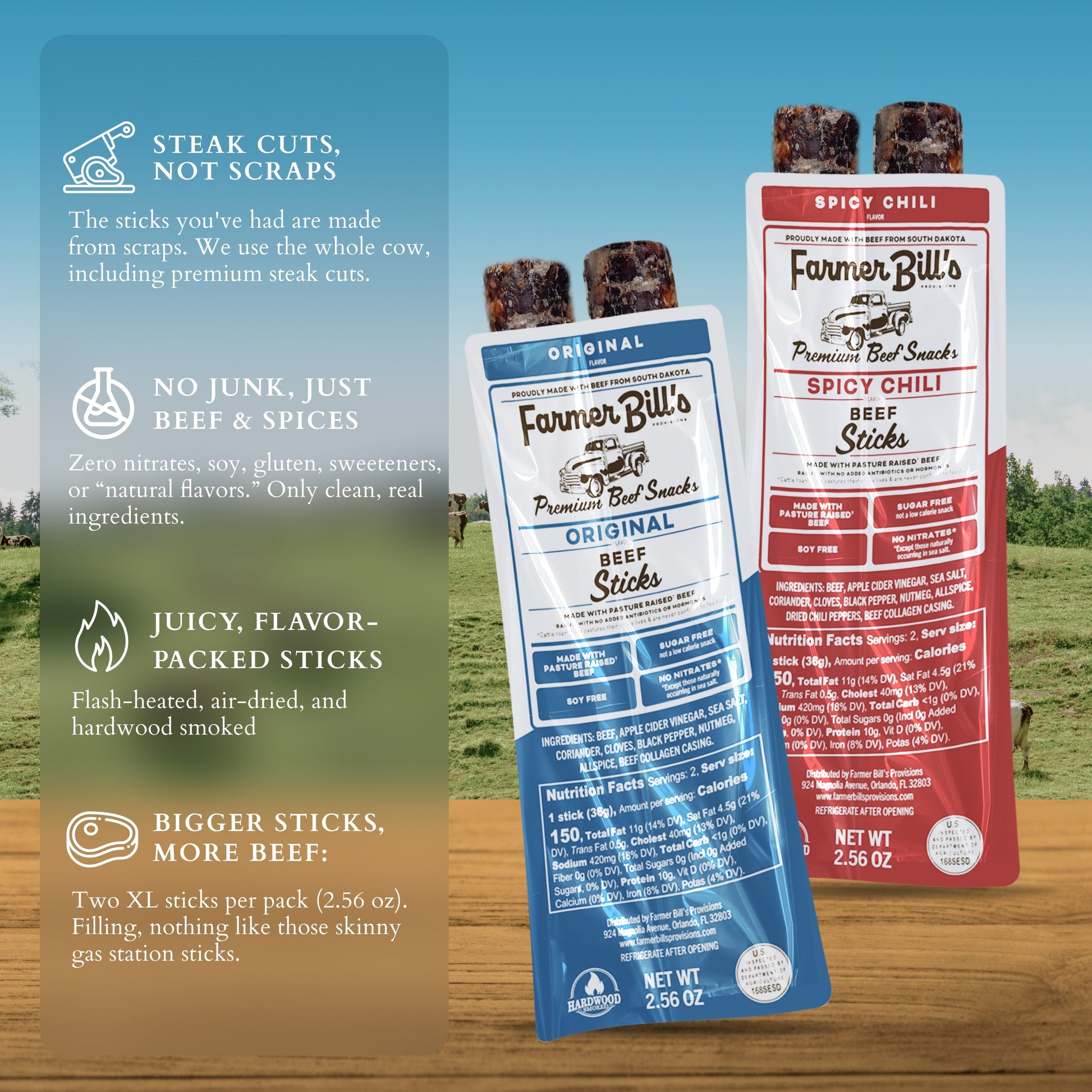 Ancestral Beef Stick Bundles - Blessings Grow Meadows -