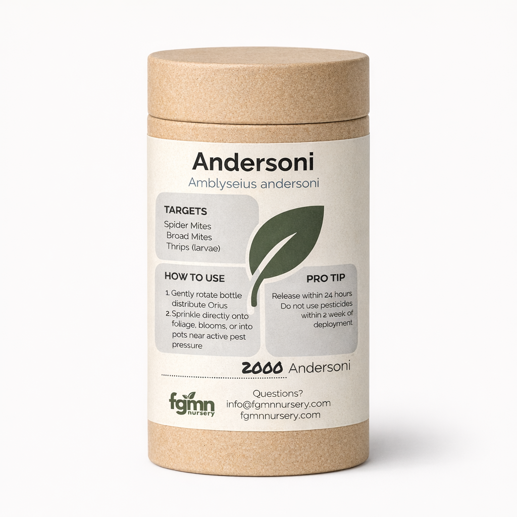 Amblyseius andersoni Treatment Bottles - FGMN Nursery ~ Blessings Grow Meadows
