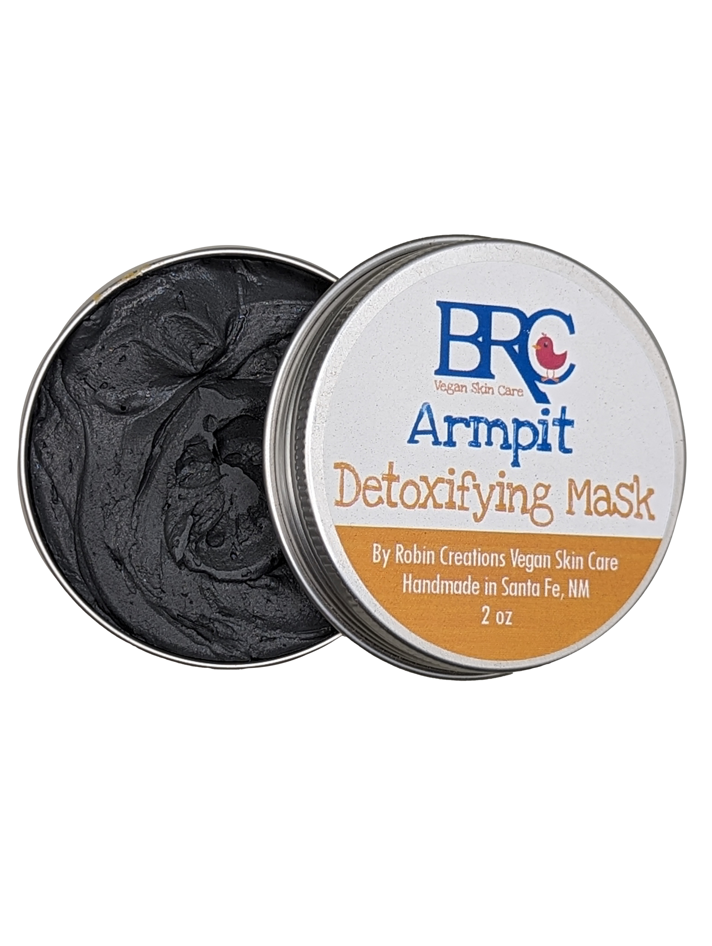 By Robin Creations armpit detox mask in a jar, natural deodorant and body care product for underarm detoxification