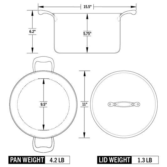 Titanium Series 8 Quart Stock Pot with Lid