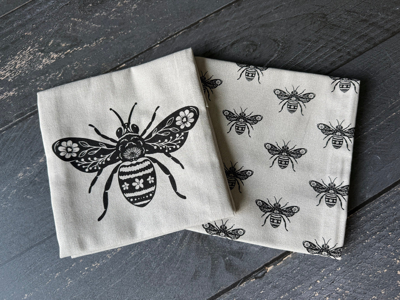 Soft farm-themed hand towels from Five Oaks Farm featuring rustic designs and natural, absorbent fabric.