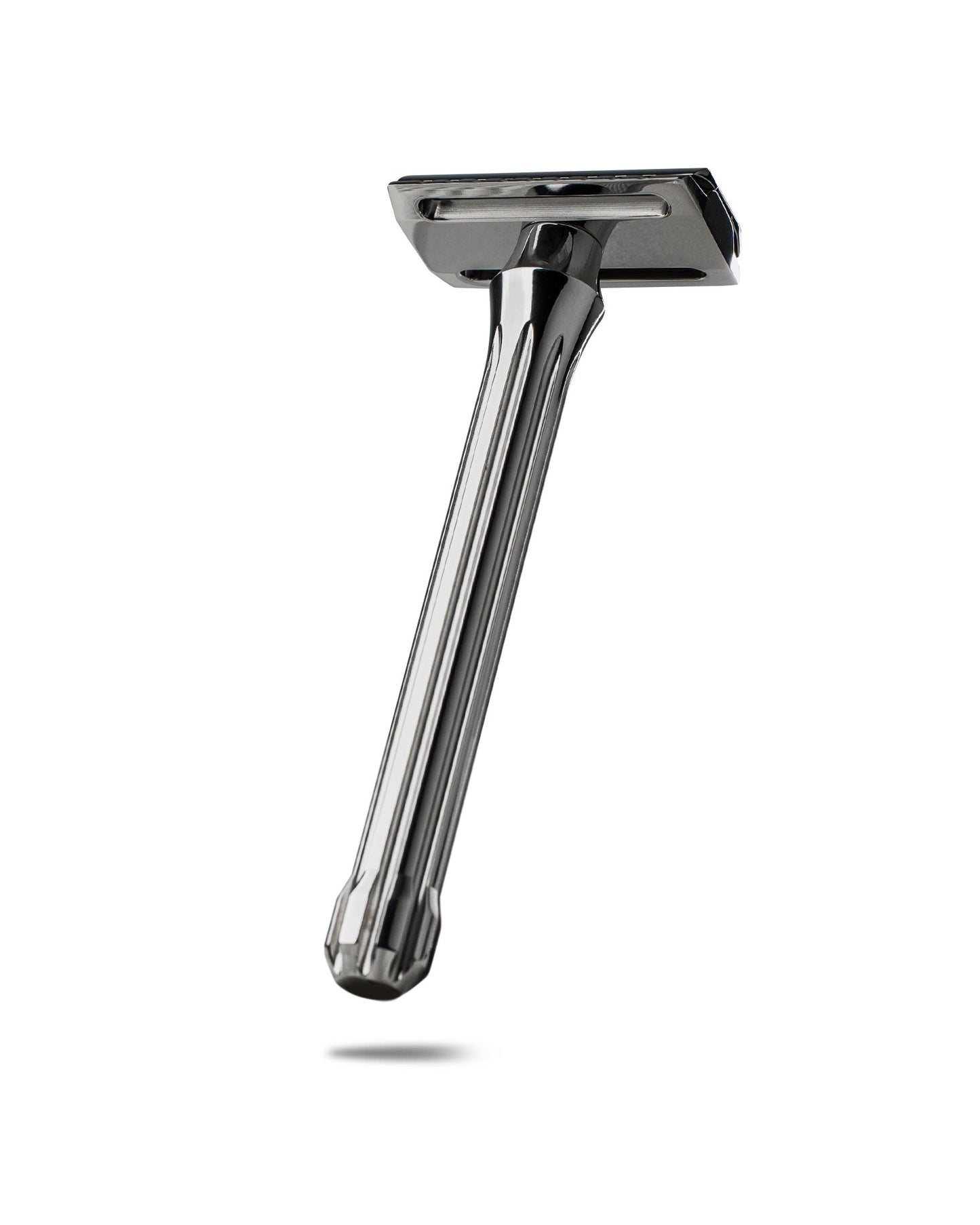Blackbird Titanium safety razor by Blackland Razors with a sleek black finish, designed for a close, comfortable shave.