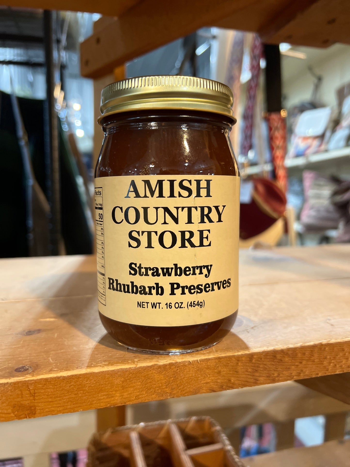 Strawberry Rhubarb Preserves 16 oz - Amish Country Store ~ Blessings Grow Meadows