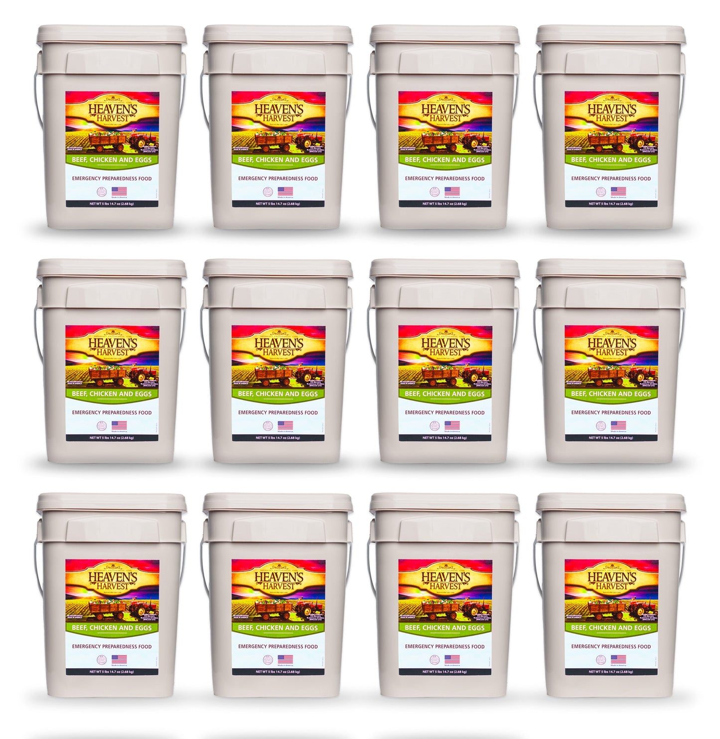 Protein Booster Bucket - 12 Pack - Emergency Survival Food Kit