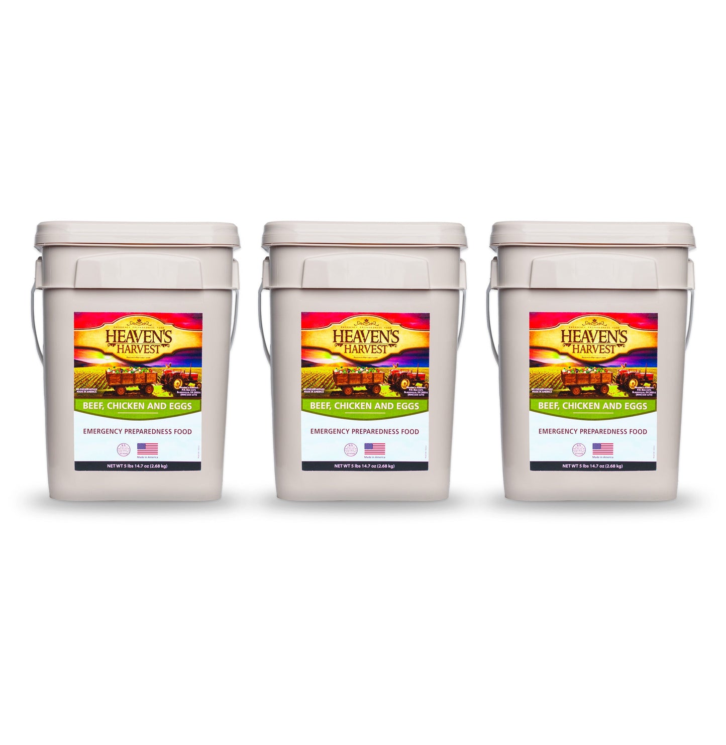 Protein Booster Bucket - 3 Pack - Emergency Survival Food Kit