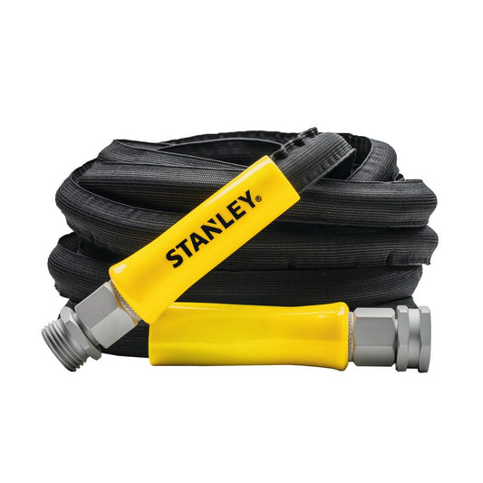 Orbit Irrigation Duraflex Pro 50 ft expanding garden hose coiled, flexible garden hose for watering gardens and outdoor use.
