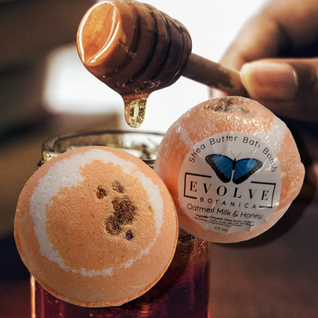 Bath Bomb - Oatmeal Milk Honey - Blessings Grow Meadows -