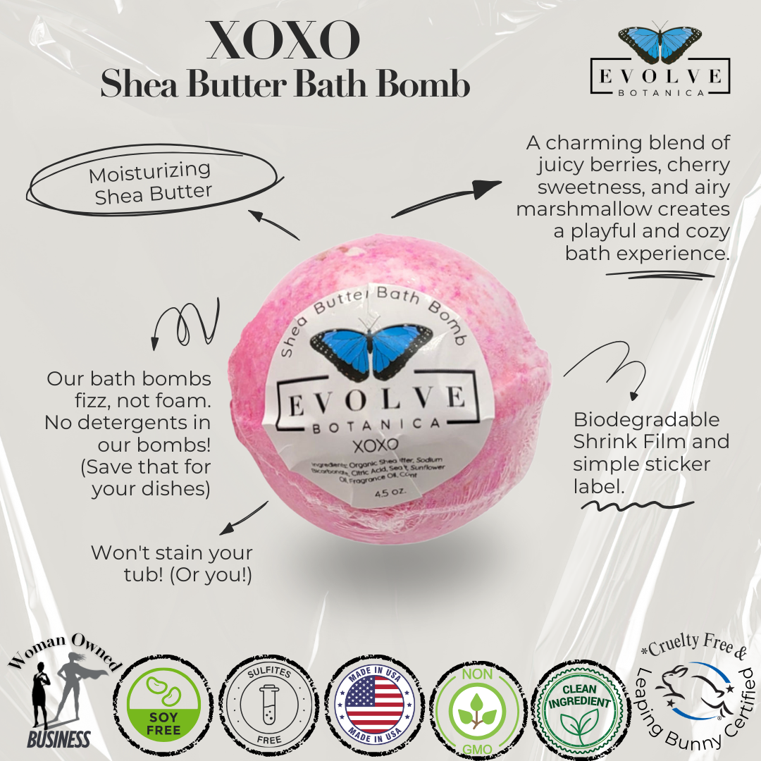 Bath Bomb - XOXO - Blessings Grow Meadows -