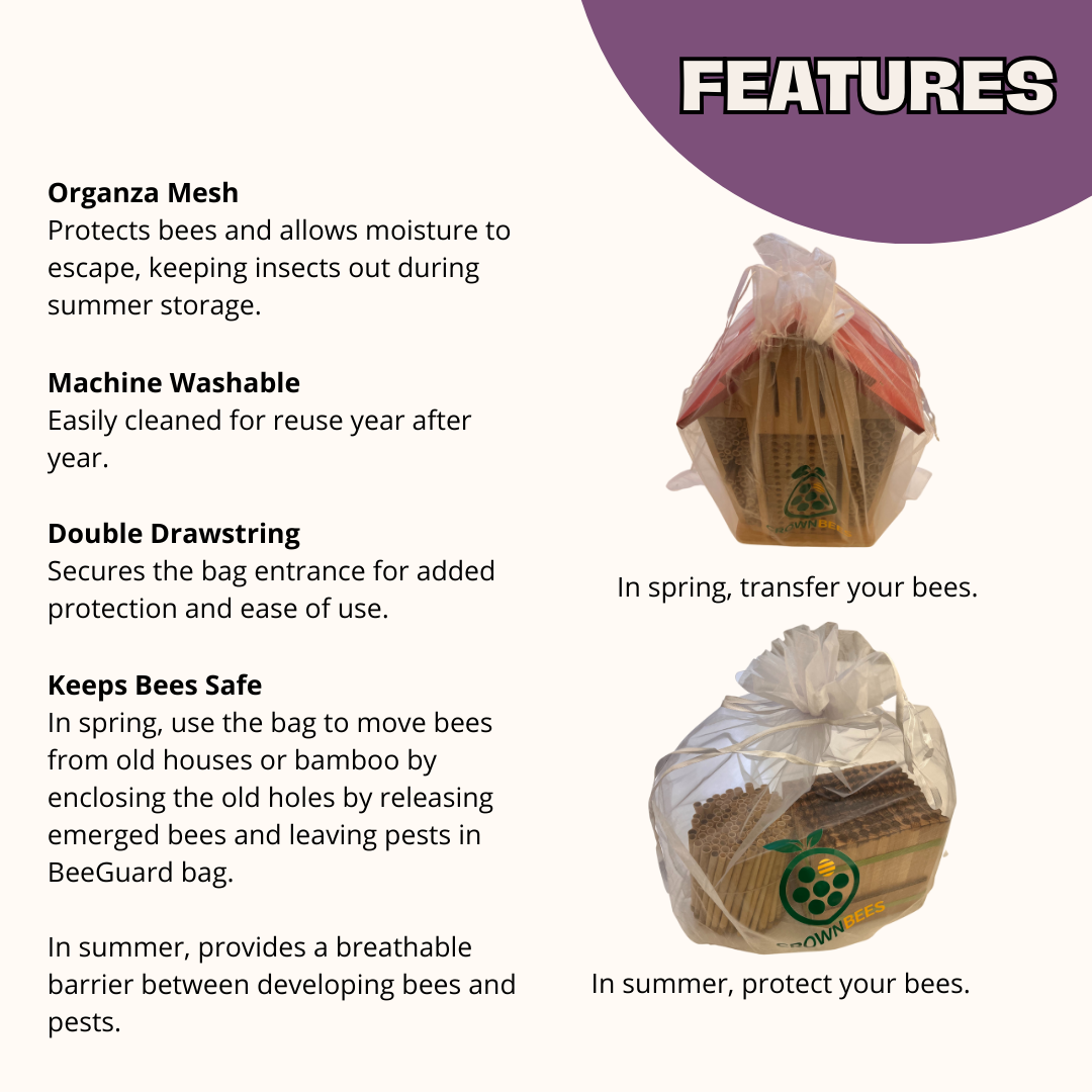 Cabana Bee House & Complete Kit with Bee Certificate - Blessings Grow Meadows