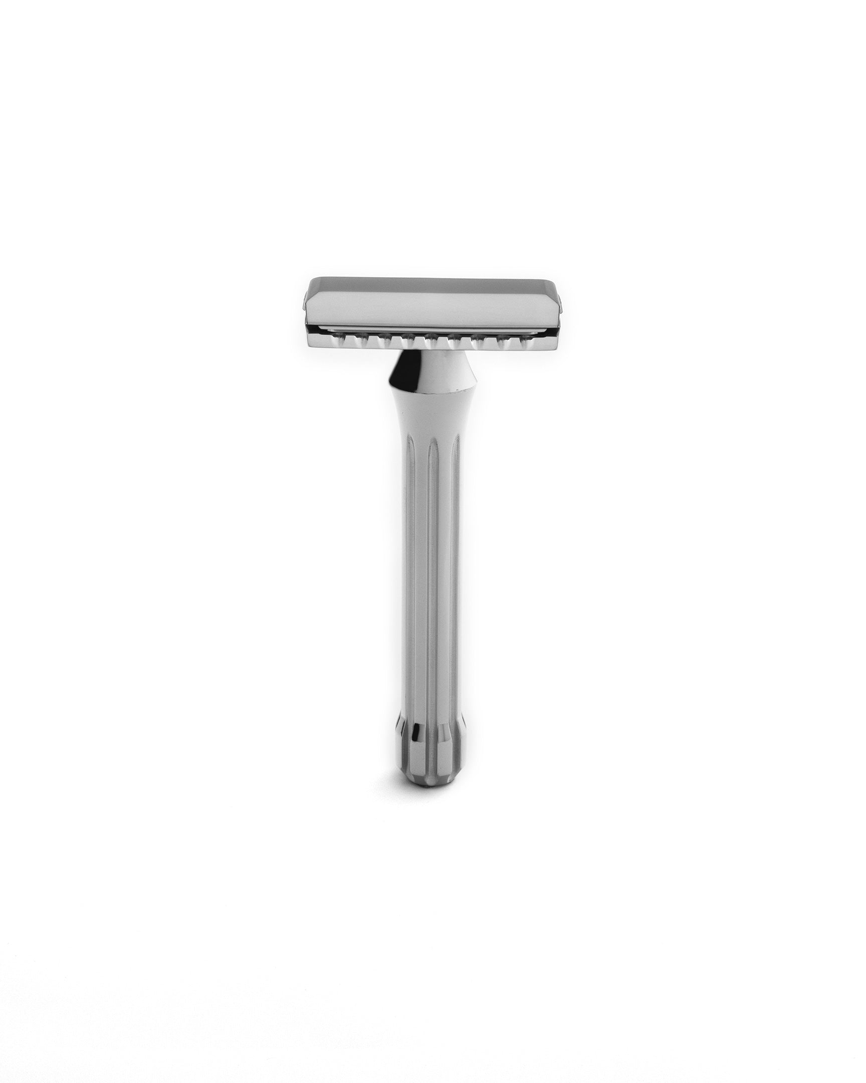 Blackland Razors Blackbird safety razor with a sleek black finish, featuring a textured handle and polished head.