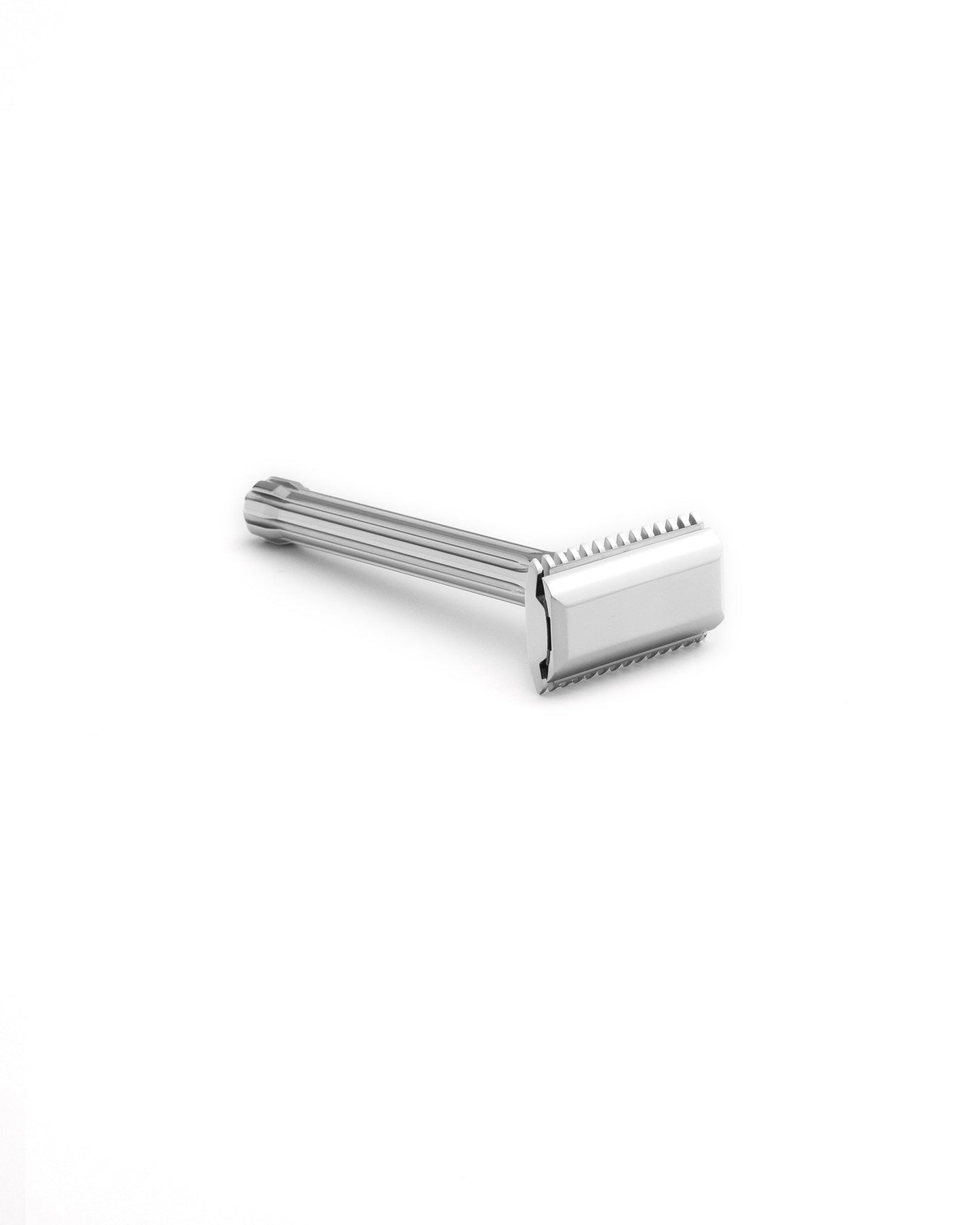 Blackland Razors Blackbird safety razor with a sleek black handle and polished metal head, designed for close shaving.