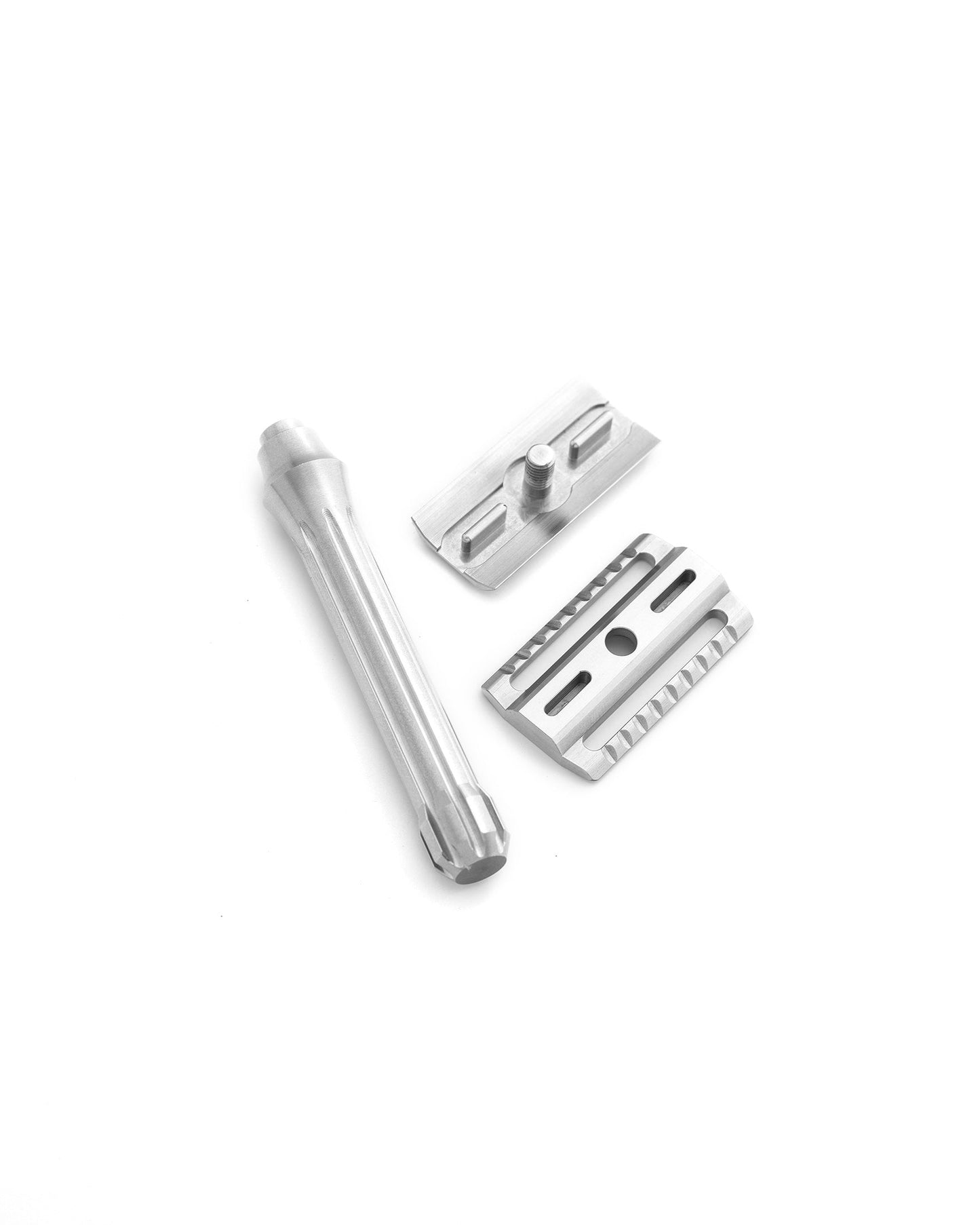 Blackland Razors Blackbird safety razor with a sleek black finish, featuring a textured handle for a secure grip.