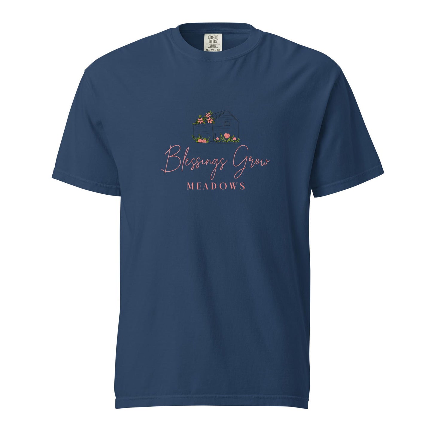 Blessings Grow Meadows Logo Unisex Garment-Dyed Heavyweight T-shirt - Blessings Grow Meadows -