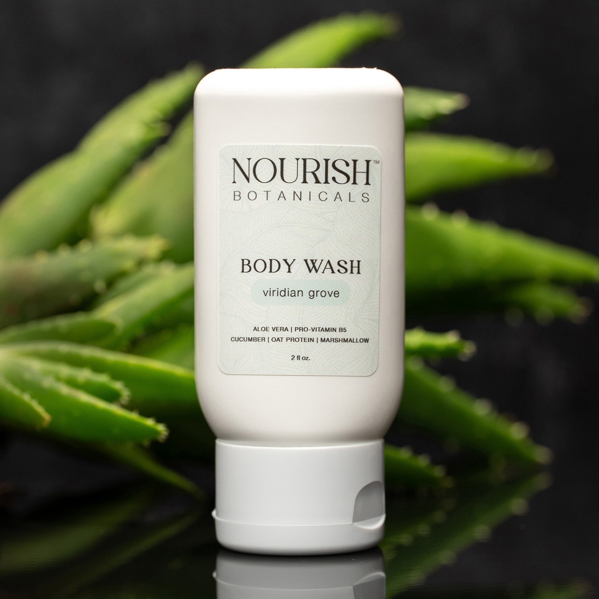 Rustic Strength Botanical Sample Set body wash by Viridian Grove, 2 oz bottle with natural botanical ingredients.