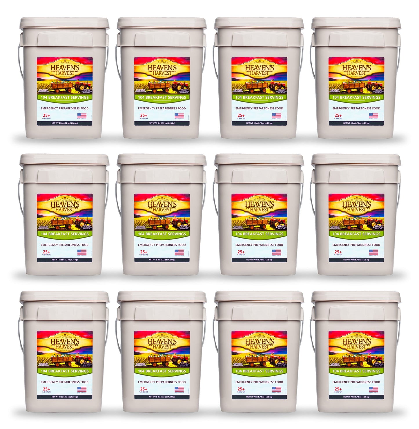 Breakfast Bucket - 12 Pack - Emergency Survival Food Kit
