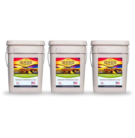 Breakfast Bucket - 3 Pack - Emergency Survival Food Kit