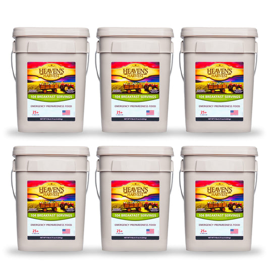 Breakfast Bucket - 6 Pack - Emergency Survival Food Kit