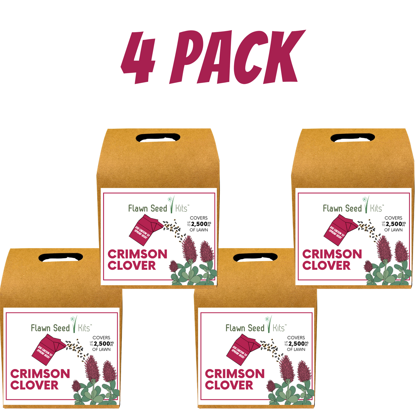 Crimson Clover Eco-Friendly Seeding Kit - Blessings Grow Meadows