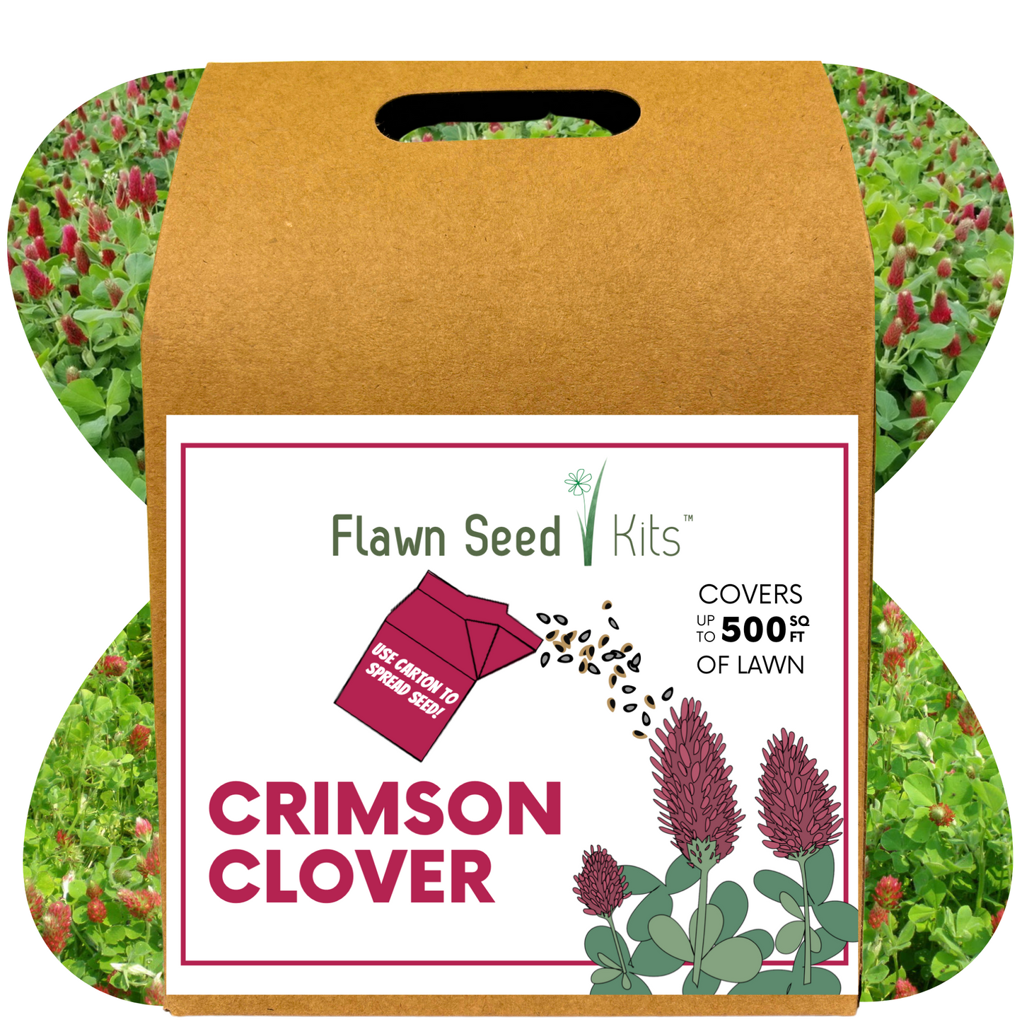 Crimson Clover Eco-Friendly Seeding Kit - Blessings Grow Meadows