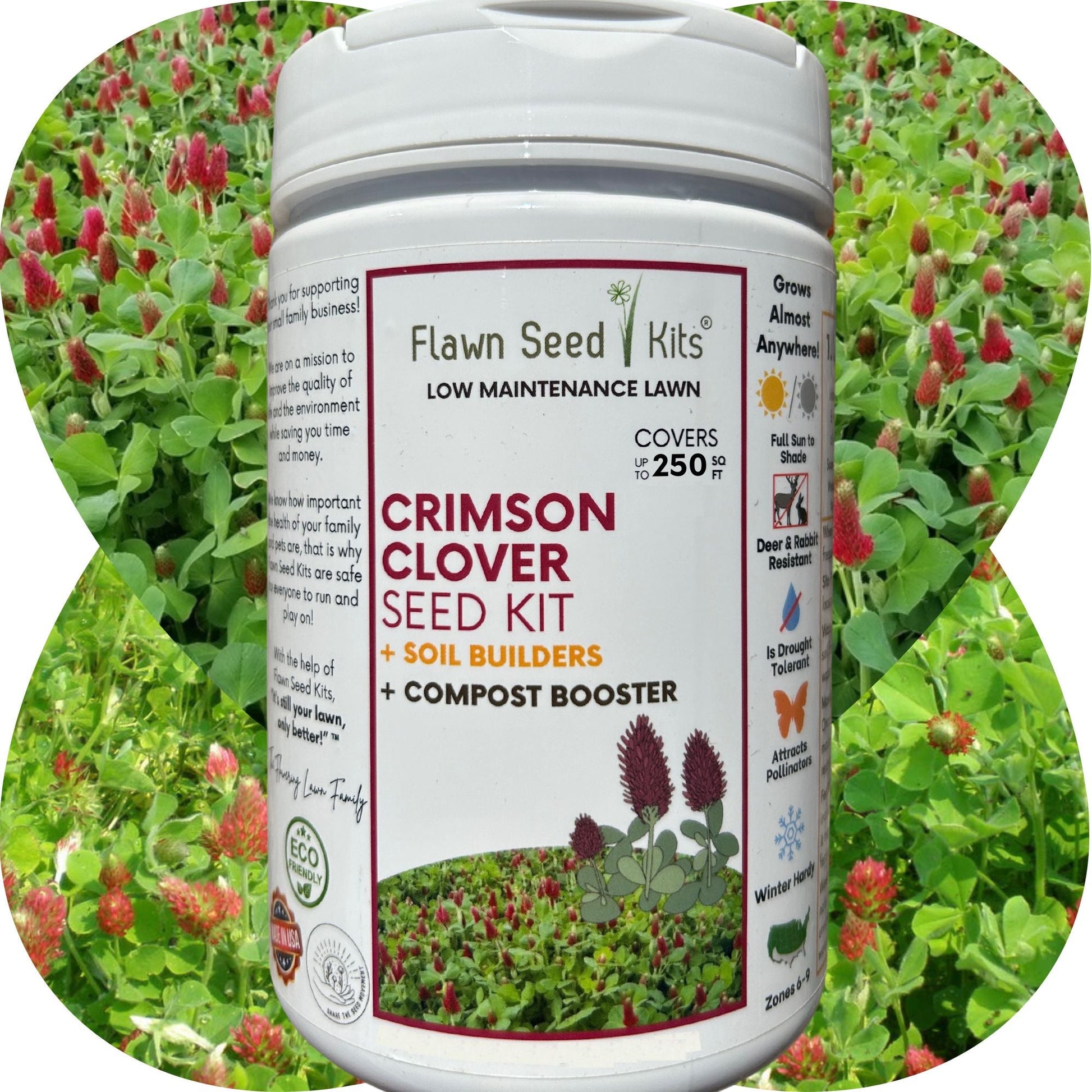Crimson Clover Easy Spread Shaker - Blessings Grow Meadows