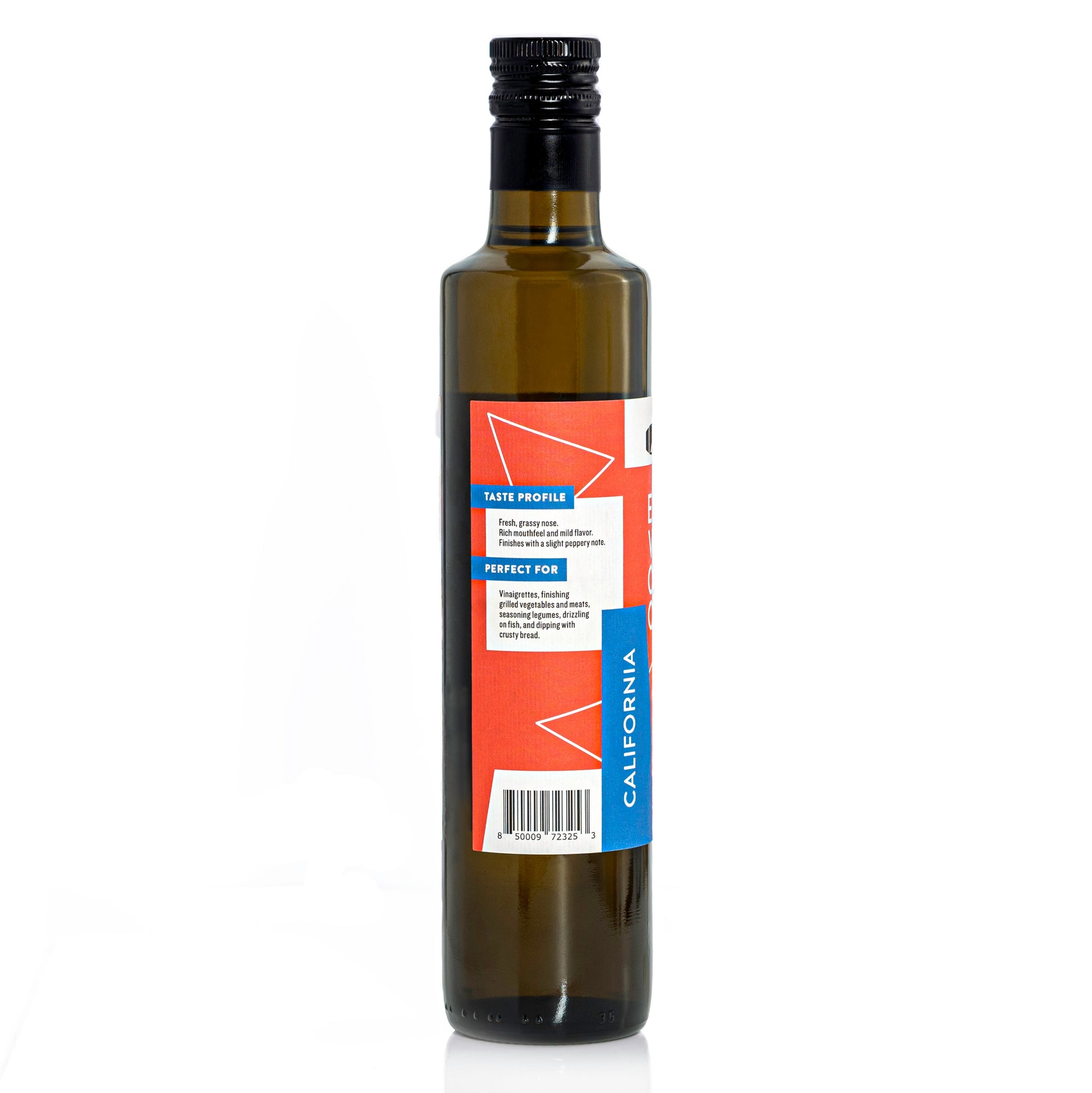 California organic extra virgin olive oil from American Vinegar Works, showcasing a rich golden color and smooth texture.