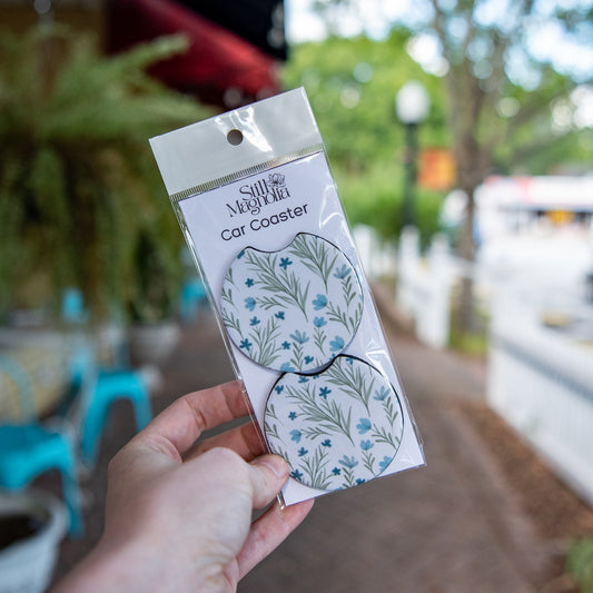 Car Coasters - Wildflower Whisper Pattern - Blessings Grow Meadows -