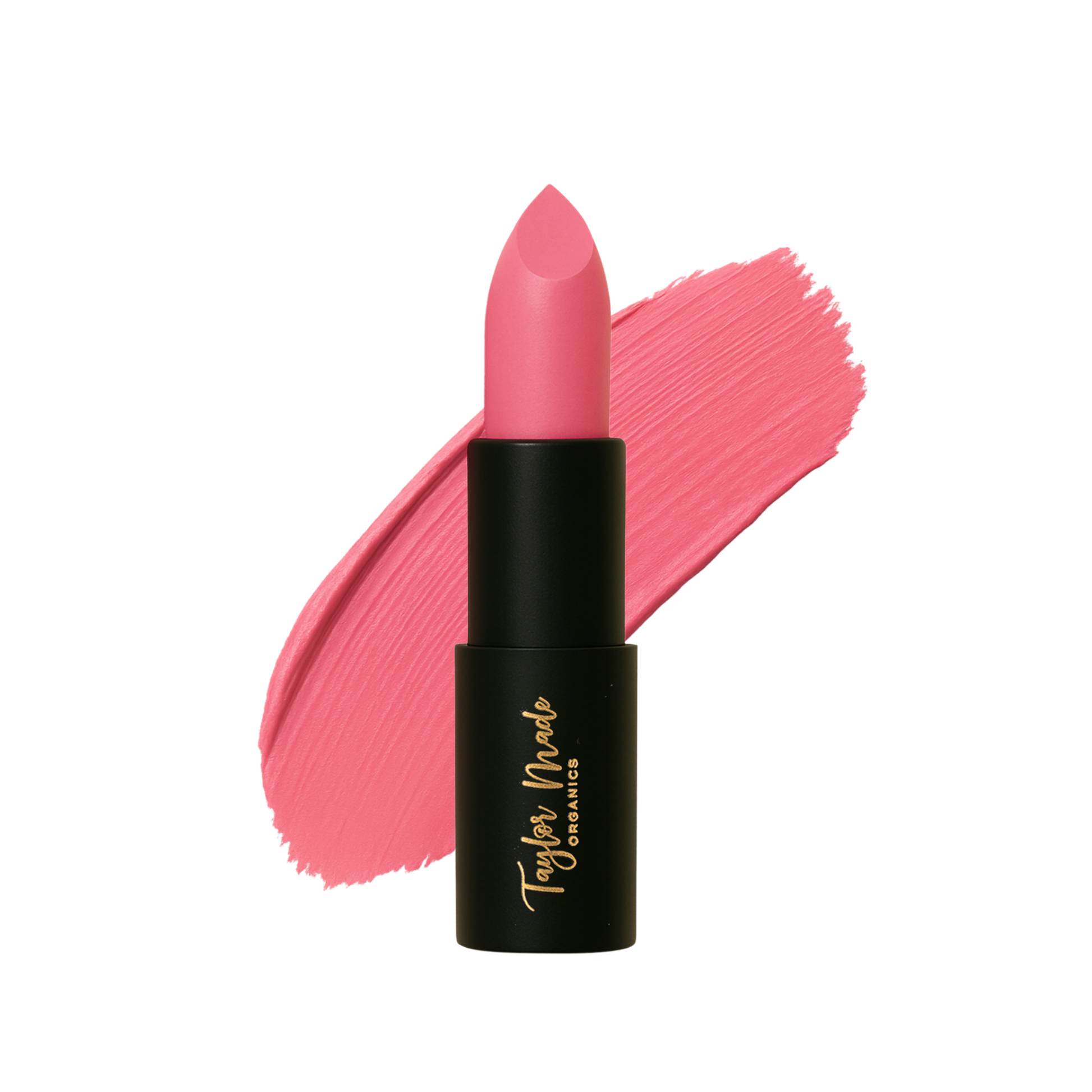 Organic lipstick by Taylor Made Organics featuring a creamy, natural shade in a sleek tube.