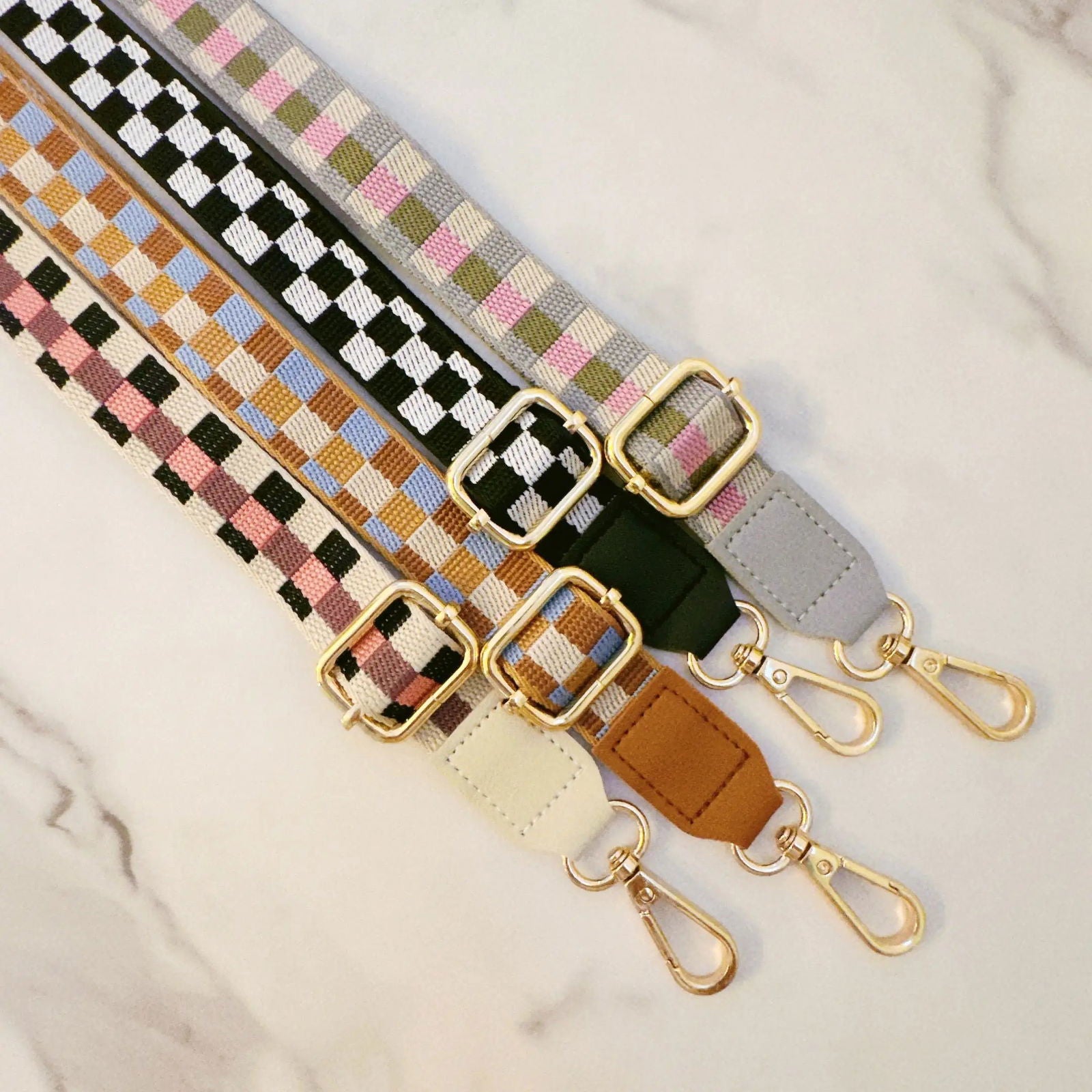 Checkered Crossbody Phone Lanyard - Blessings Grow Meadows -