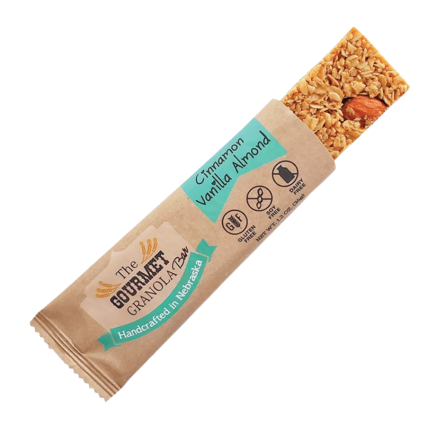 Cinnamon Vanilla Almond Granola Bars | Pack of 6 | Gluten, Dairy, & Soy Free | The Gourmet Granola - BuyNebraska.com ~ Blessings Grow Meadows