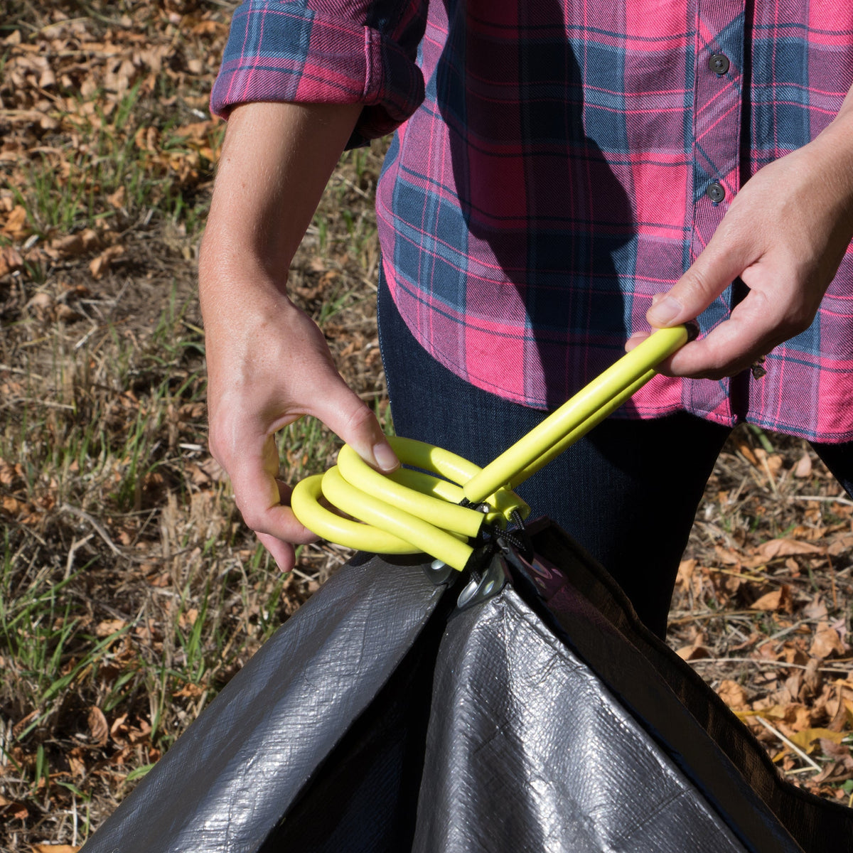 Allsop Home & Garden Clean-Up Canvas with durable fabric and reinforced edges for outdoor cleaning and storage.