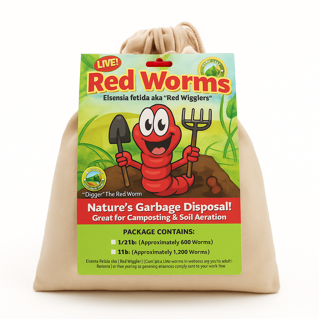 Composting Red Wriggler Worms - Blessings Grow Meadows -