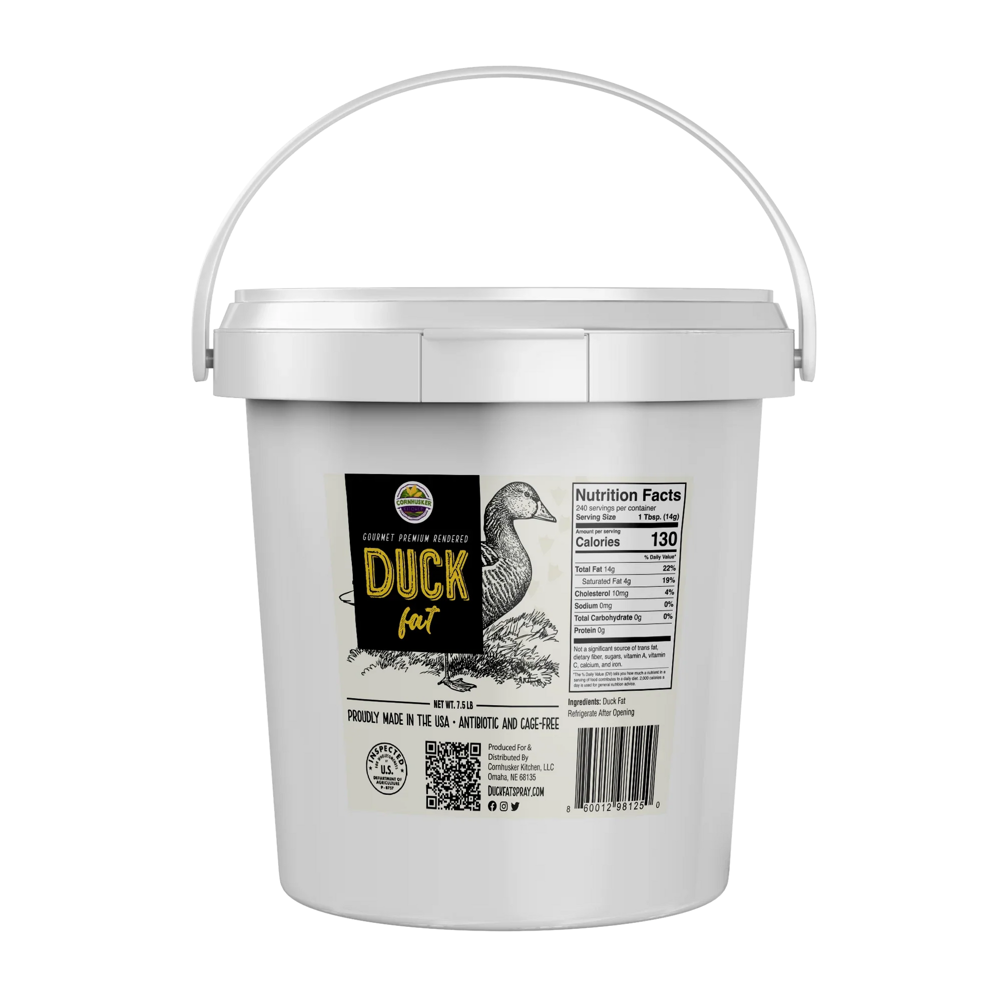 Rendered Duck Fat | 7.5 lb | Gluten Free & Non-GMO | Cornhusker Kitchen - BuyNebraska.com ~ Blessings Grow Meadows