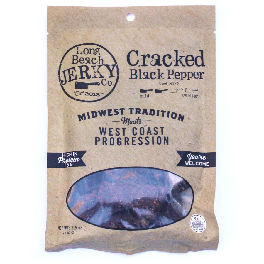 Cracked Black Pepper Beef Jerky | 2.5 oz | JVL Enterprises - BuyNebraska.com ~ Blessings Grow Meadows